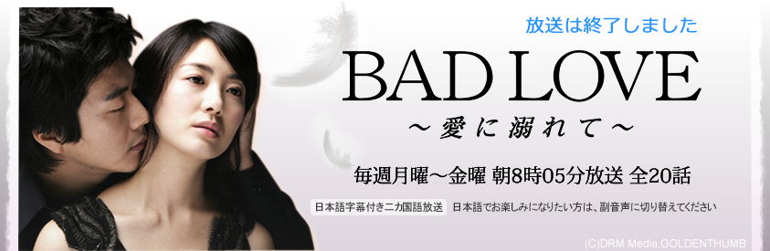 BAD LOVE ～愛に溺れて～ 韓国ドラマ 毎週月曜～金曜 朝8:05～9:00放送