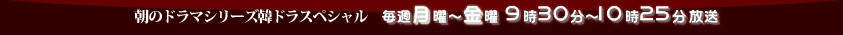風の絵師 朝のドラマシリーズ韓ドラスペシャル 毎週月曜～金曜 9時30分～10時25分放送