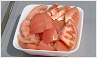 トマトとジャガイモと卵の炒め物　ケチャップあんかけ(1)