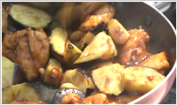 茄子と鶏肉のピリ辛炒め（2）