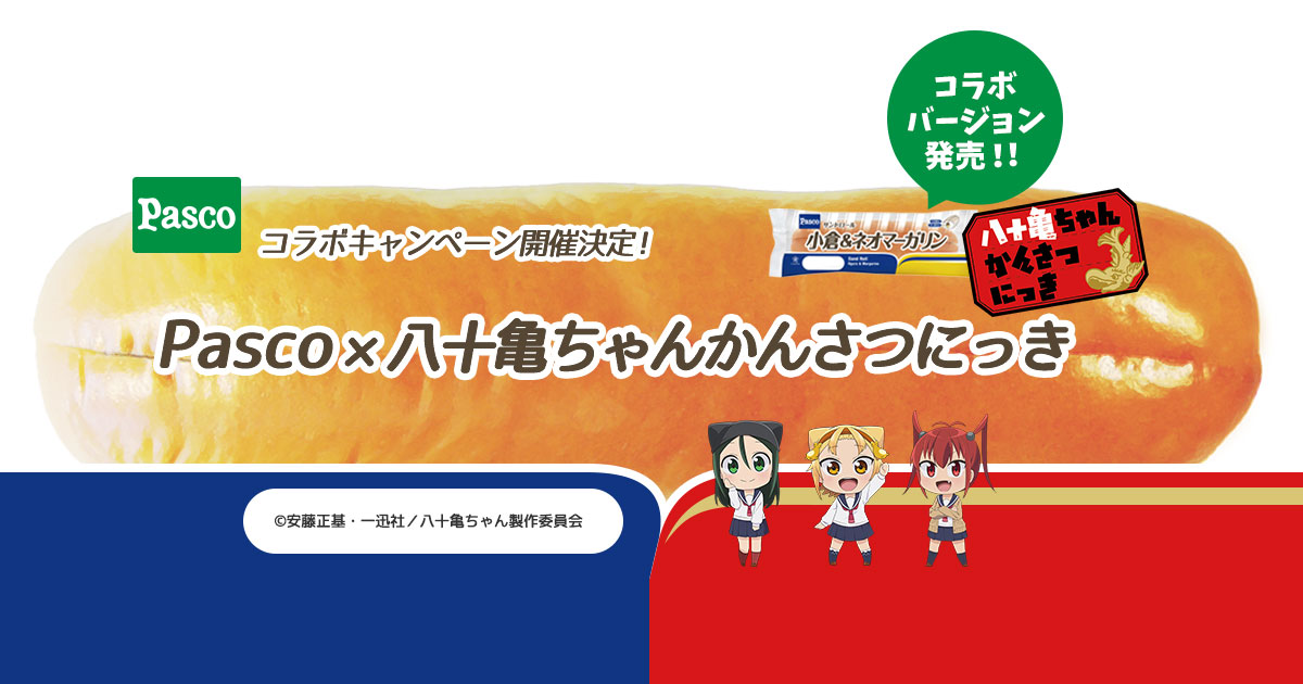 コラボ企画「Pasco×八十亀ちゃん」 | テレビ愛知